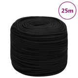 Vidaxl Werkouw 8 mm 25 m Polyester Black