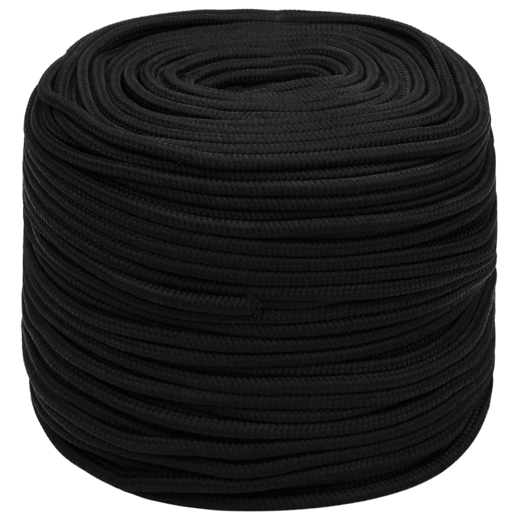 Vidaxl Werkouw 8 mm 25 m Polyester Black