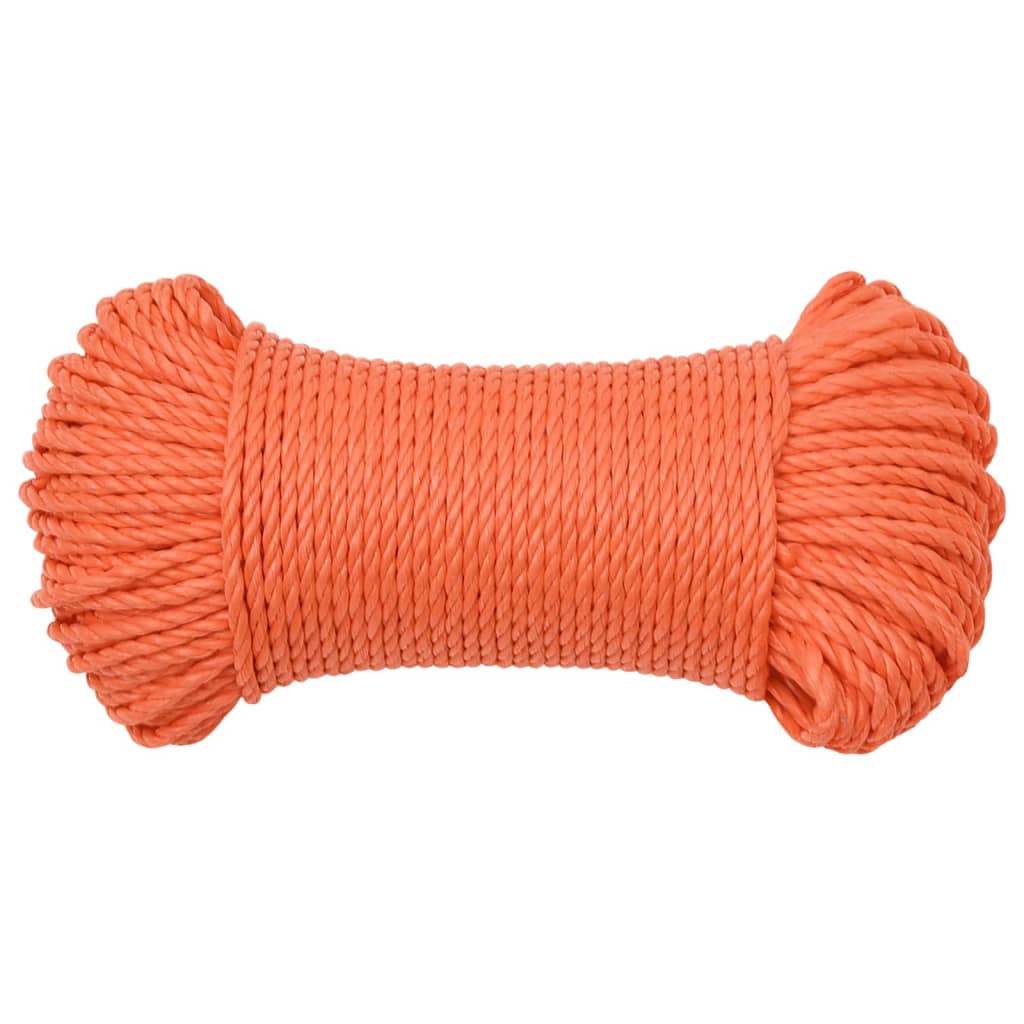 Vidaxl werkouw 6 mm 100 m Polroprope Oranje