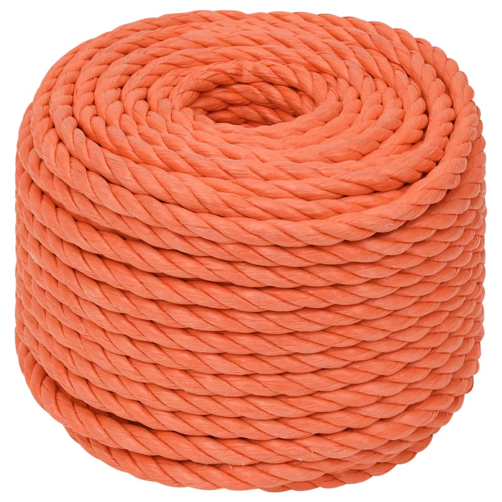 Vidaxl werkouw 10 mm 25 m polypropen oranje