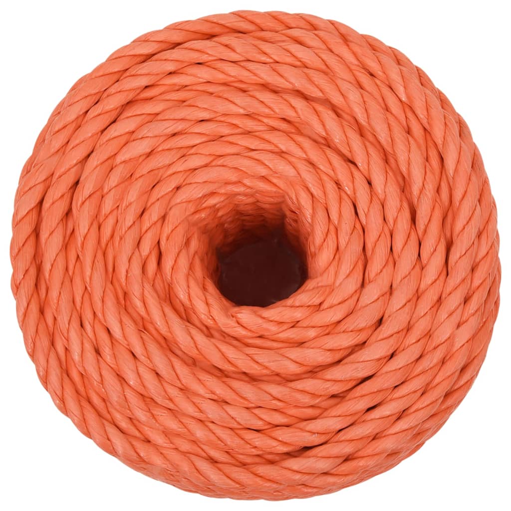 Vidaxl werkouw 10 mm 25 m polypropen oranje