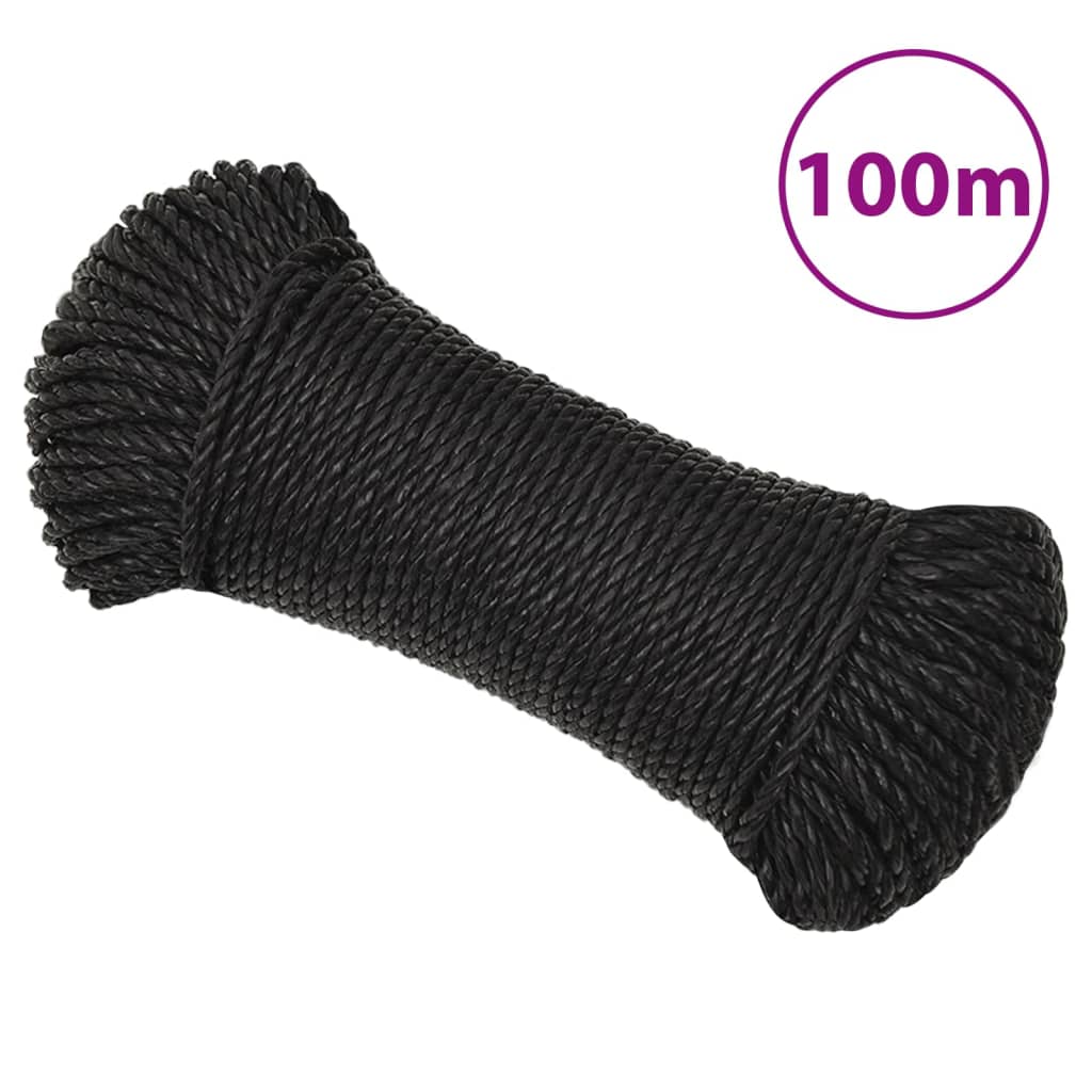 Vidaxl Werkouw 3 mm 100 m polypropene black