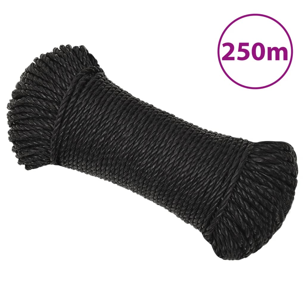 VidaXL Werkouw 3 mm 250 m Polypropene Black