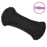 Vidaxl Werkouw 6 mm 100 m Polypropene black