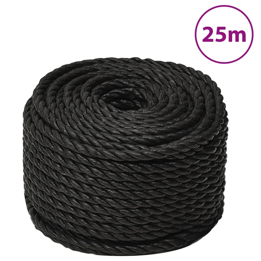 Vidaxl Werkouw 12 mm 25 m Polypropene black