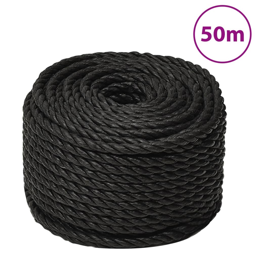 Vidaxl Werkouw 16 mm 50 m Polypropene black