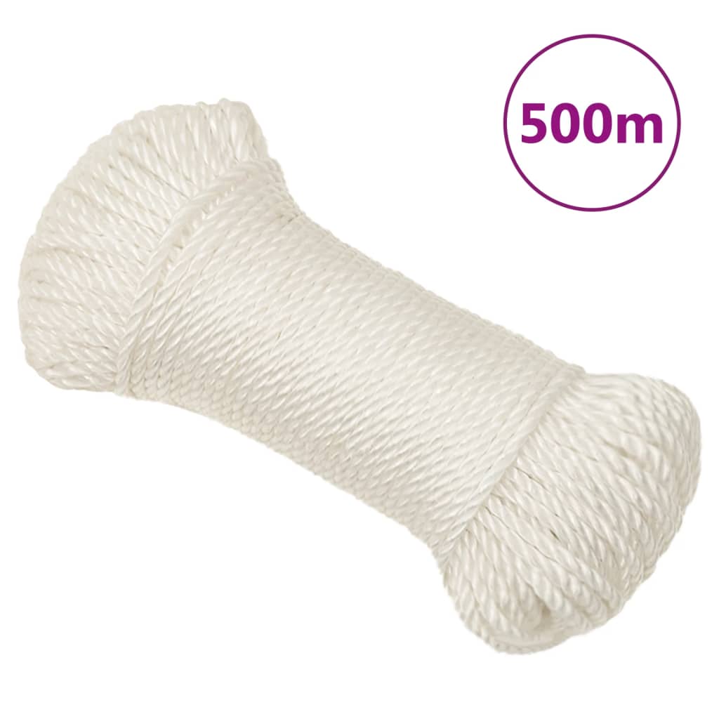 Vidaxl werkouw 3 mm 500 m polyprope wäiss