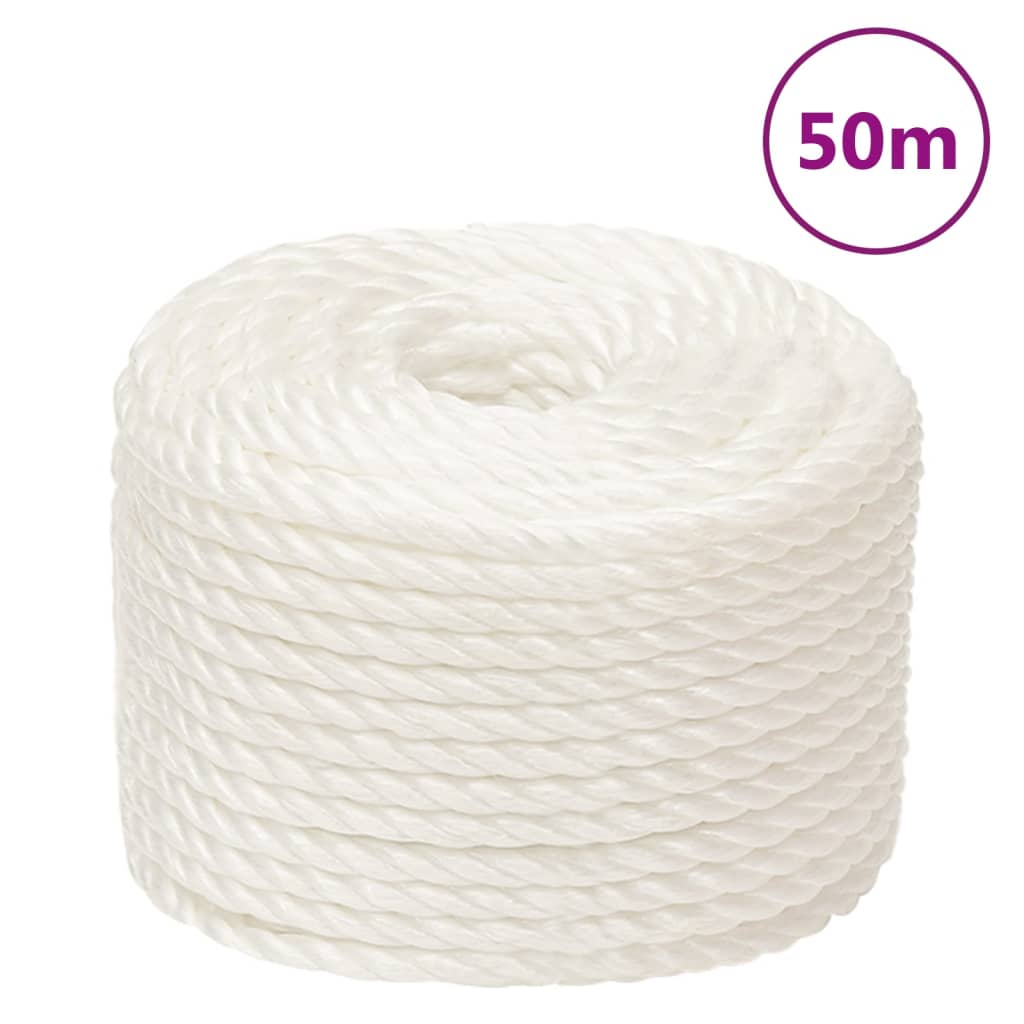 Vidaxl Werkouw 12 mm 50 m Polypropene white