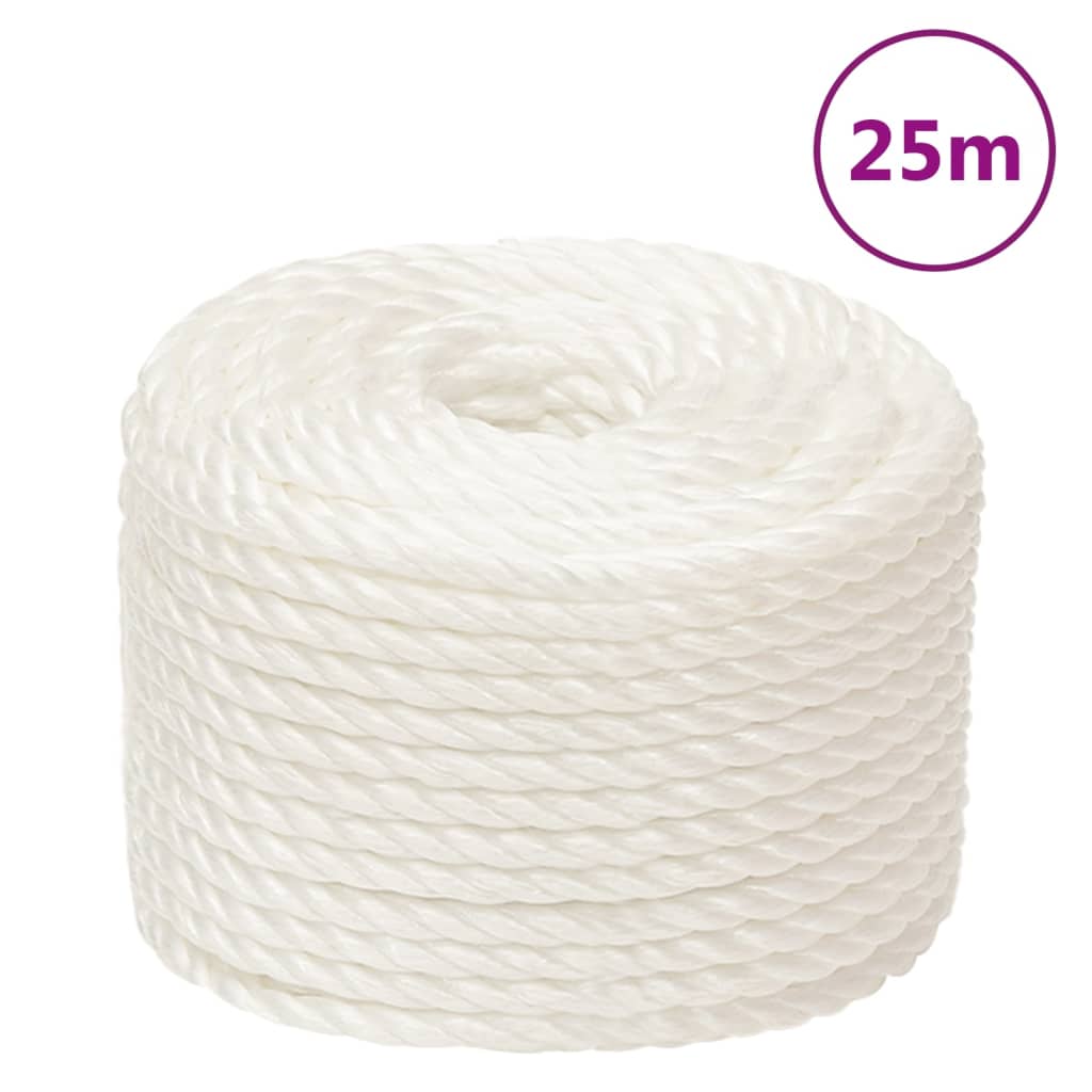 Vidaxl Werkouw 24 mm 25 m Polypropene white
