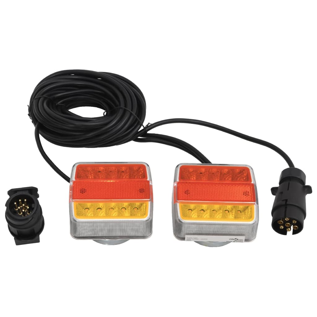 Vidaxl Supporters 2 ST LED lamp 12 V 10.5x7.5x10 cm Red