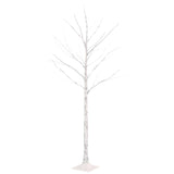 Vidaxl berkenboom led 72 led's warmwit 150 cm wit