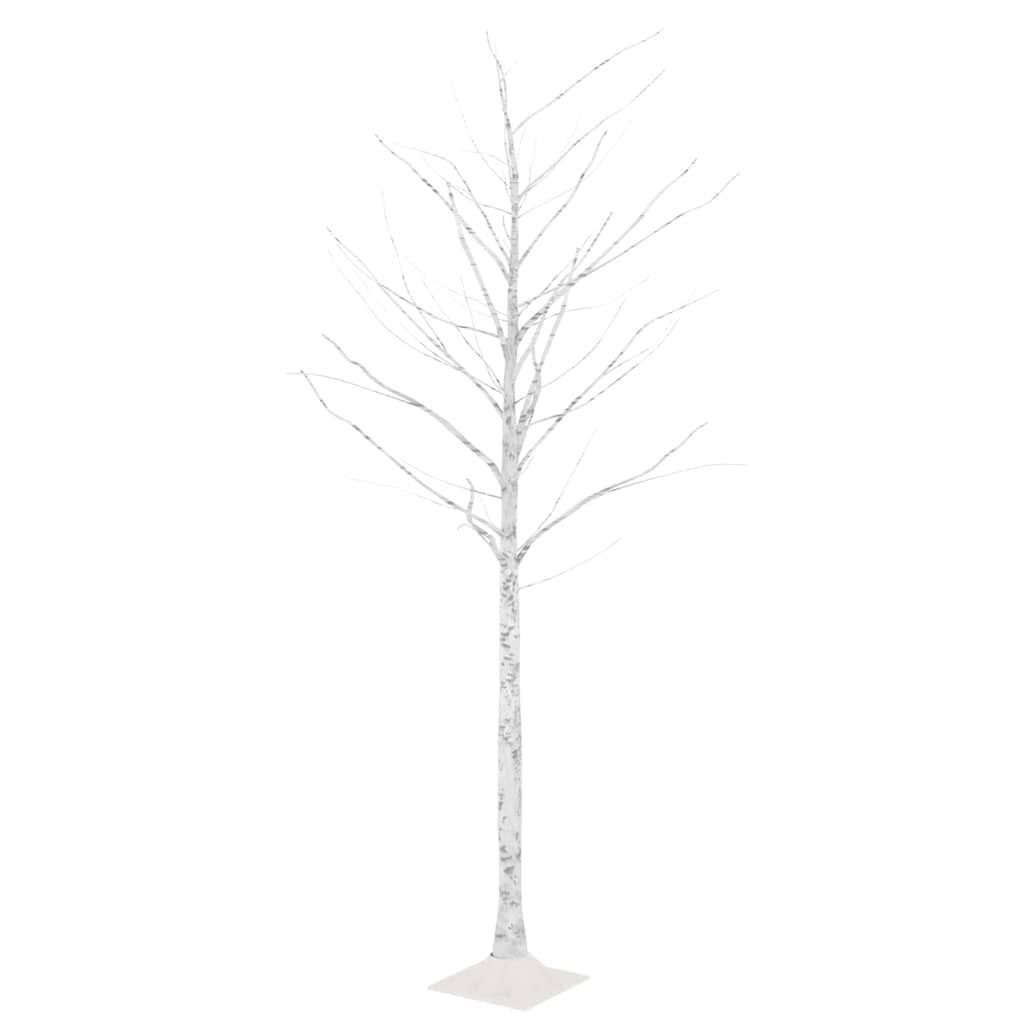 Vidaxl Berkenboom LED 128 LED LED WARM WHITE 220 cm bílý