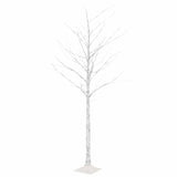 Vidaxl Berkenboom LED 128 LED LED WARM WHITE 220 cm bílý
