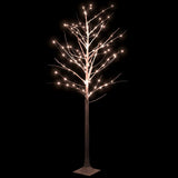 Vidaxl Berkenboom LED 128 LED LED WARM WHITE 220 cm bílý