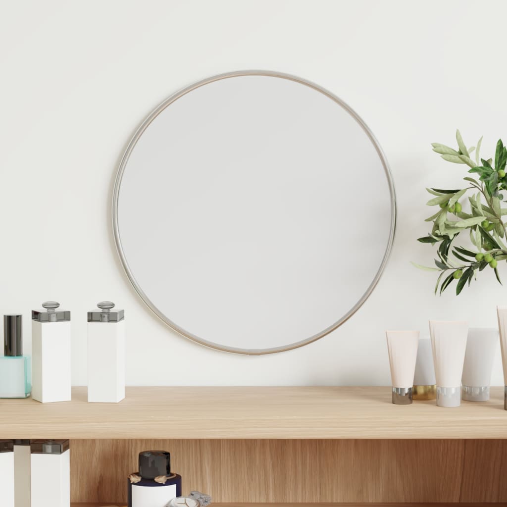 Lustro ścienne vidaxl wokół Ø30 cm srebrnego
