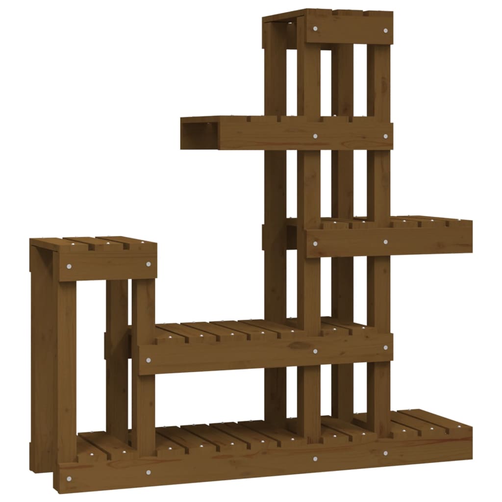 Vidaxl Plant Standard 92x25x97 cm Solid pine honey brown