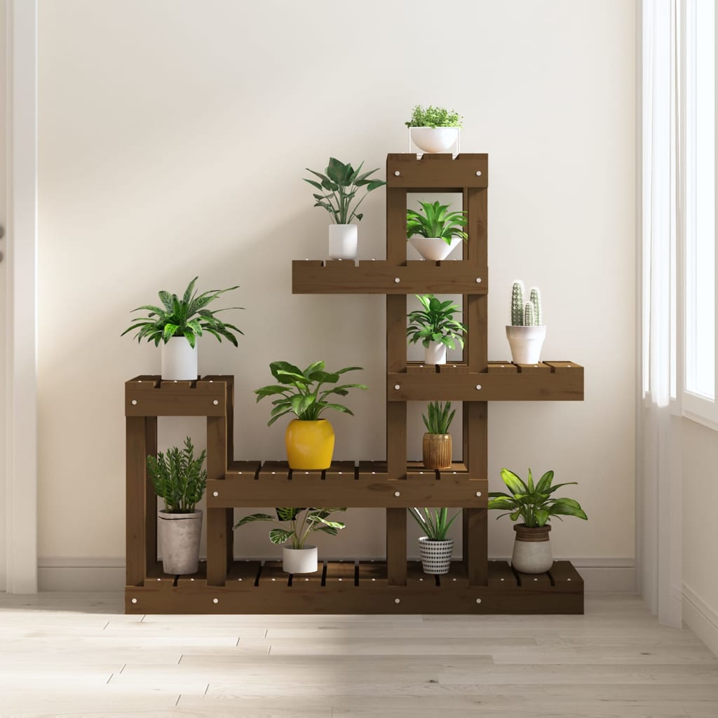 Vidaxl Plant Standard 92x25x97 cm Solid pine honey brown