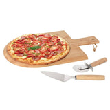 Doskonały 3-częściowy zestaw pizzasnijsek 43x30 cm bambus