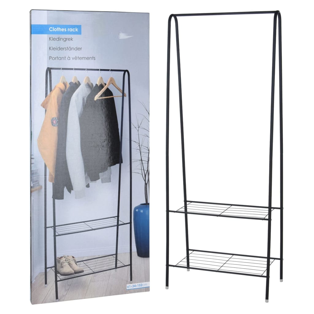Storage Solutions clothing rack with 2 layers 61x34x152 cm