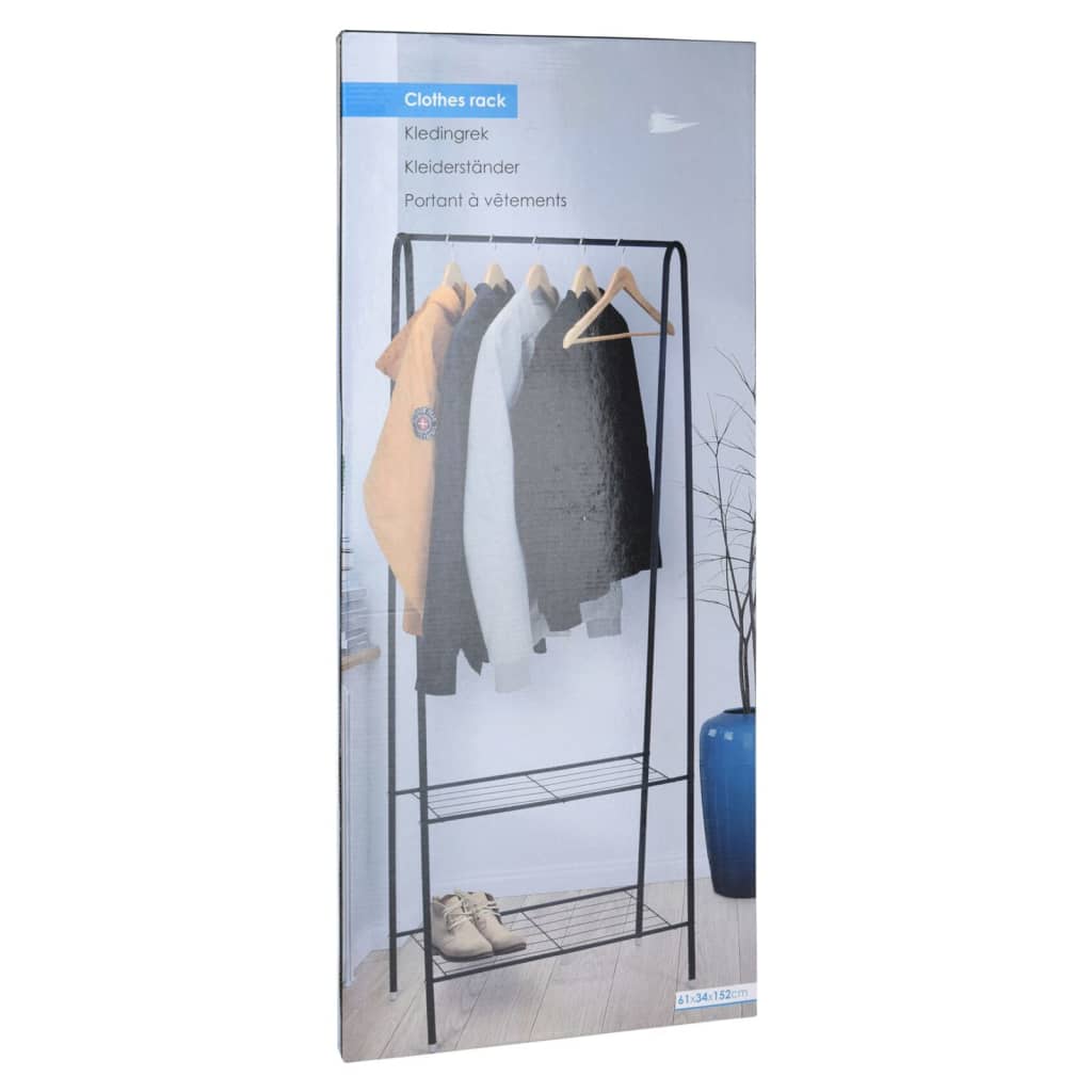 Storage Solutions clothing rack with 2 layers 61x34x152 cm