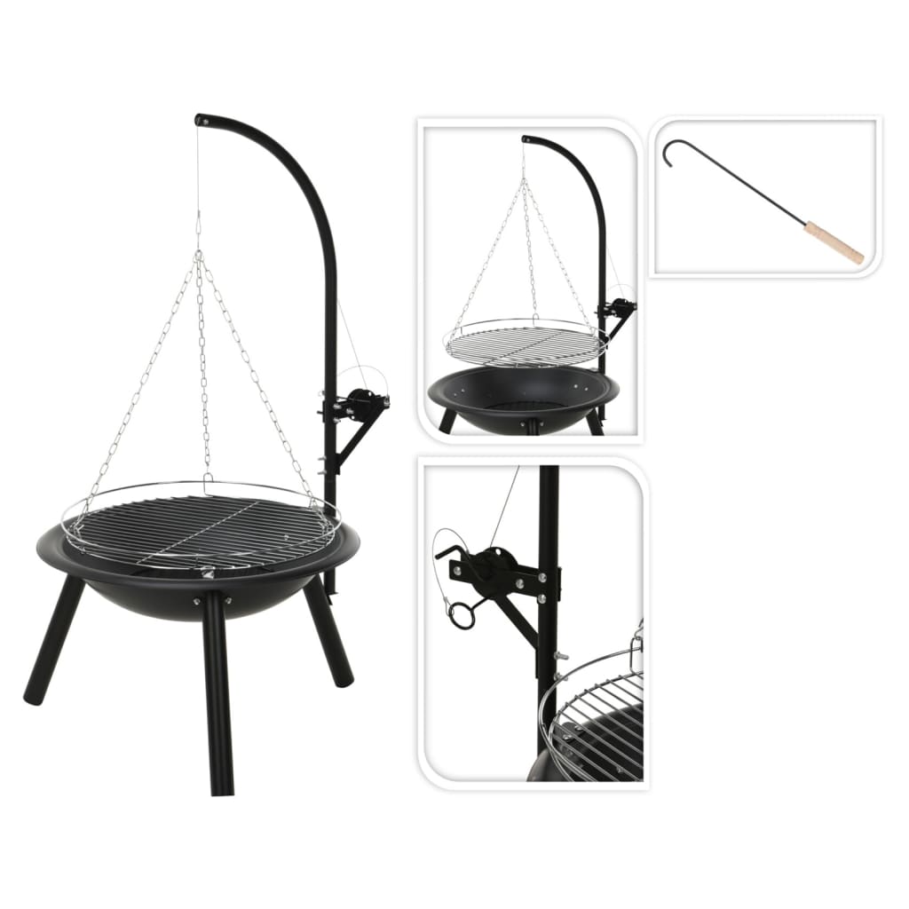 Progarden progarden fire bowl with barbecue grille bbq 55 cm