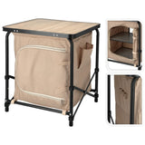 Redcliffs Camping Table With Cabinet 48x48X53.5 CM Beige