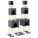 Vidaxl Cat Furniture avec Sisal Scratch Posts 199 cm Gris foncé