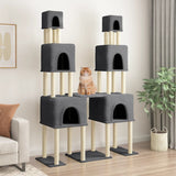 Vidaxl Cat Furniture avec Sisal Scratch Posts 199 cm Gris foncé