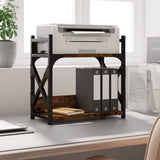 Vidaxl Printer stand 2-Layer 40x20x40 cm Properted Wood Smoked Oak