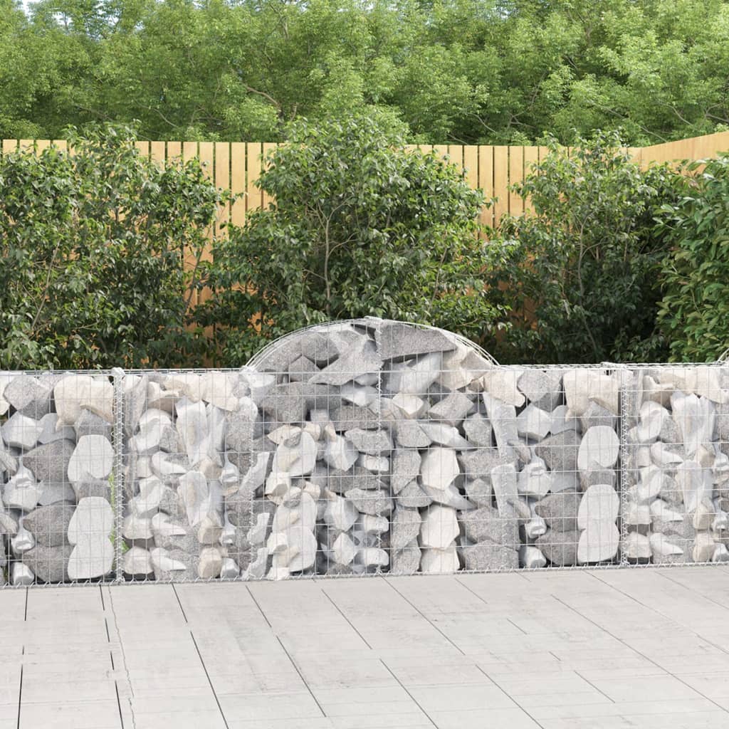 Vidaxl Schans kurve 15 st hvælvede 200x30x80 100 cm jern
