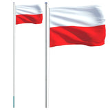 VIDAXL -Flag mit Flagmpole Polen 6,23 m Aluminium