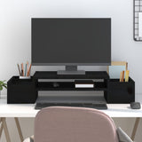 Le moniteur Vidaxl comprend 70x27.5x15 cm en pin solide noir