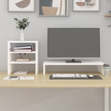 Vidaxl Monitor Stand 81x20x30 cm pevná borovice bílá