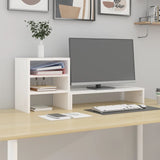 Vidaxl Monitor Stand 81x20x30 cm pevná borovice bílá