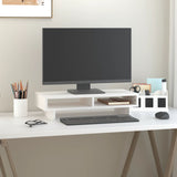 Vidaxl Monitor Stand 60x27x14 cm pevná borovice bílá