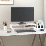 Vidaxl Monitor Stand 60x27x14 cm pevná borovice bílá
