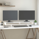 Vidaxl Monitor Standard 100x27x14 cm pevná borovice bílá bílá