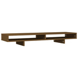 Vidaxl Monitor Standard 100x27x14 cm Trdni borov medu rjava