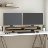 Vidaxl Monitor Standard 100x27x14 cm Trdni borov medu rjava