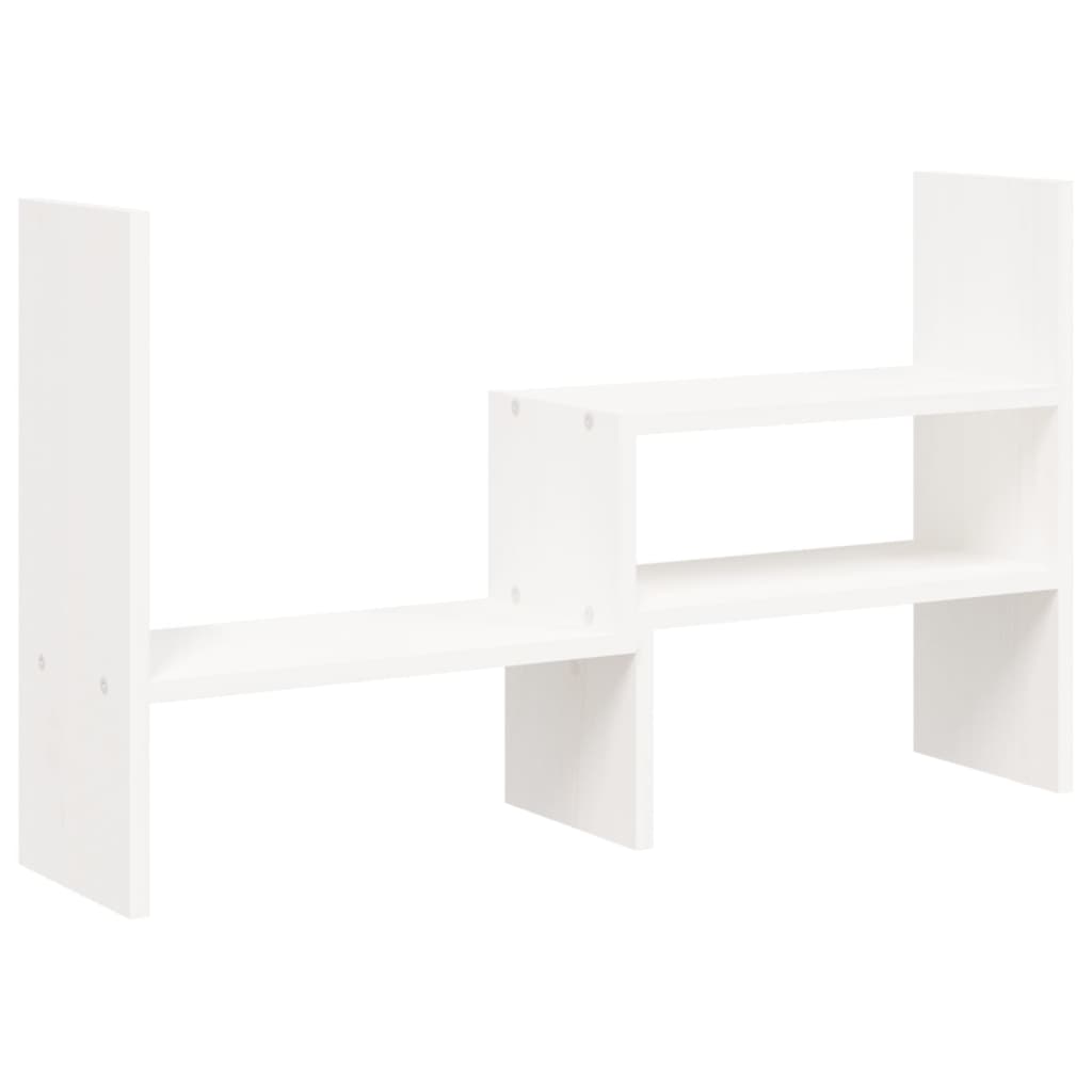 Stand Vidaxl Monitor (39-72) x17x43 cm pevná borovice bílá