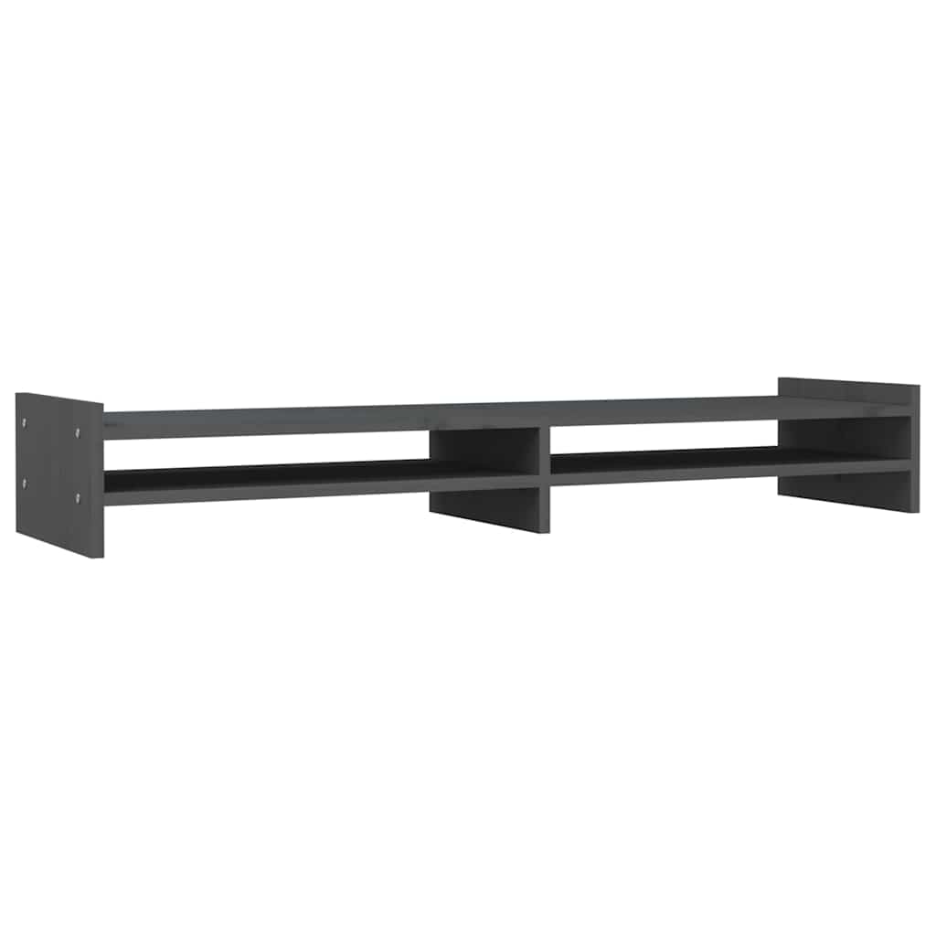 Vidaxl Monitor Standard 100x27x15 cm pevná borovice šedá