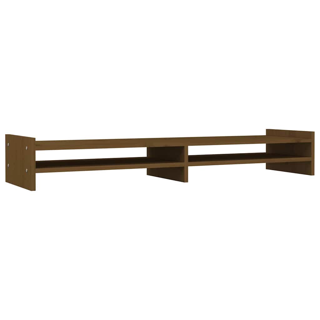 Vidaxl Monitor Standard 100x27x15 cm pevná borovice med hnědá