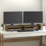 Vidaxl Monitor Standard 100x27x15 cm pevná borovice med hnědá