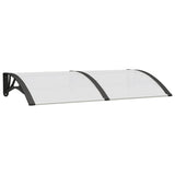 Polykarbonátový černý a průhledný polykarbonát vidaxl dveře 150x75 cm