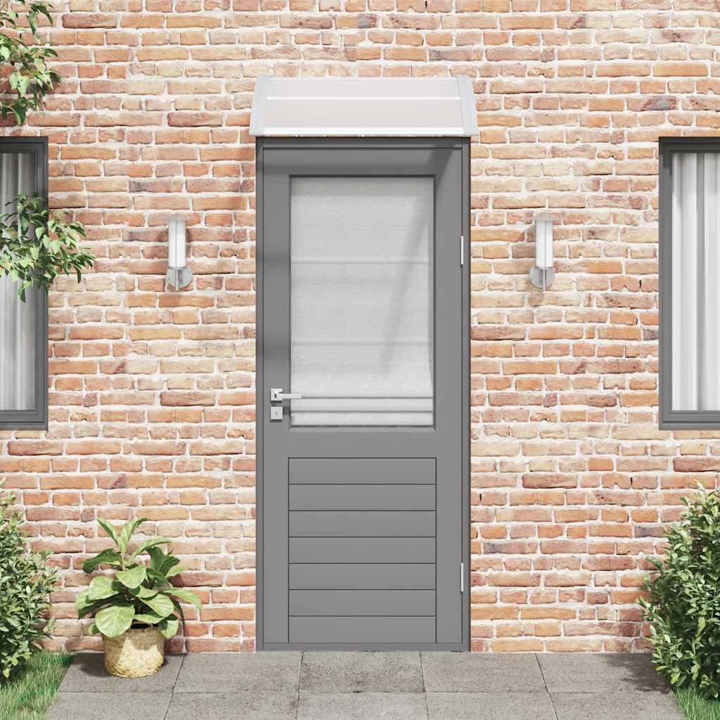 Vidaxl deurluifel 80x75 cm polycarbonaat grijs en transparant