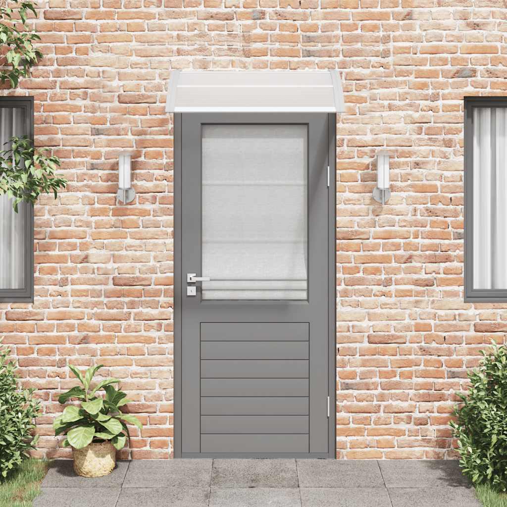 Vidaxl deurluifel 100x75 cm polycarbonaat grijs en transparant
