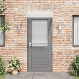 Vidaxl deurluifel 100x75 cm polycarbonaat grijs en transparant