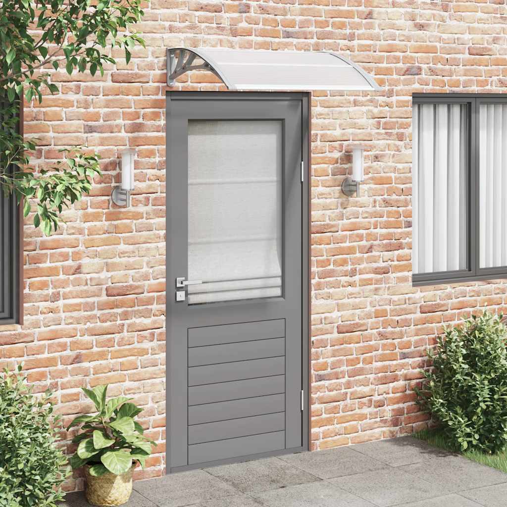 Vidaxl deurluifel 100x75 cm polycarbonaat grijs en transparant