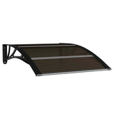 Vidaxl Door Canopy 100x75 cm polycarbonat sort