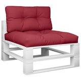 Vidaxl Pallet cushions 2 st fabric wine red